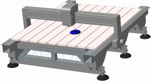Laser 3D scanner on base of CNC machine